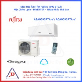 Điều Hòa Fujitsu 1 chiều Inverter 9000BTU Gas R32 ASAG09CPTA-V / AOAG09CPTA-V